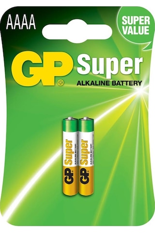 GP Super 25A (GP25A-U2) LR61 1.5V AAAA Alkalin Pil 2'li