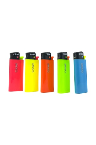 Cricket Renkli Cep Boy/pocket - Taşlı Çakmak 5'li Set No:4