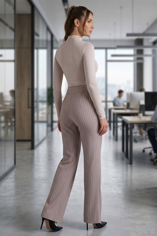 Armonika Kadın Bej Bol Paça Kumaş Pantolon Arm-26k001053