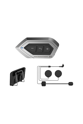 Ximistore9 X6 Motosiklet Kask Kulaklığı - Bluetooth 5.0, 1500mah, Ipx67 Su Geçirmez, Çift Bağlantı, Gürültü Önleme 109 Karakter