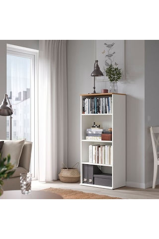 Kitaplık, Beyaz, 60x140 Cm Beyaz