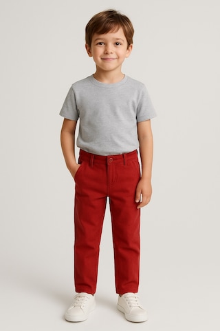 Erkek Çocuk Kırmızı Keten Pantolon