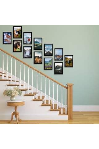 8x12 Picture Frame With Polished Plexiglass - Set Of 12 - Signature Collection - Picture Frames With Engineered Wood - Photo Frame For Tabletop And Wall Display - Black