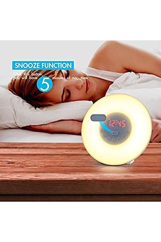 Bioxo Wake-Up Ayarlanabilir 6 Renkli Gece Lambası/Fm Radio/Alarml