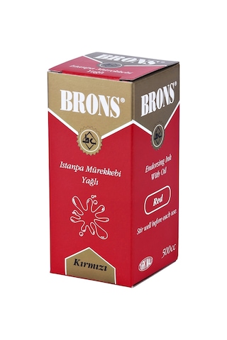 Brons Istampa Mürekkebi Yağlı Kırmızı 500 Cc. Br-322