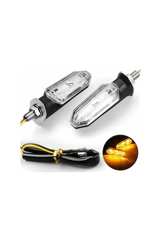 Novahub Sinyali Motosiklet Led Lamba Işıklar Işık Evrensel Dönüş Arka Altın 2pcs 12v Xi Altın
