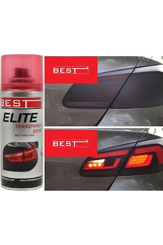 Best Elite Transparan Far Boyası Kırmızı 200 ML
