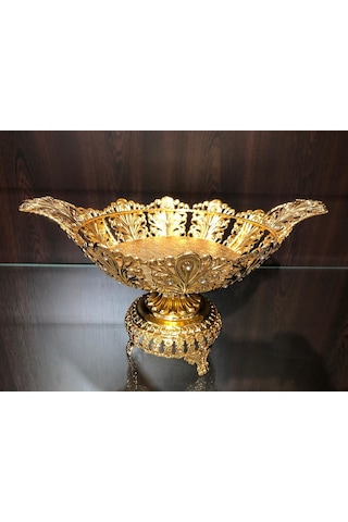 Gold Kristal Taşlı Ayaklı Gondol Çikolatalık Lkm-414