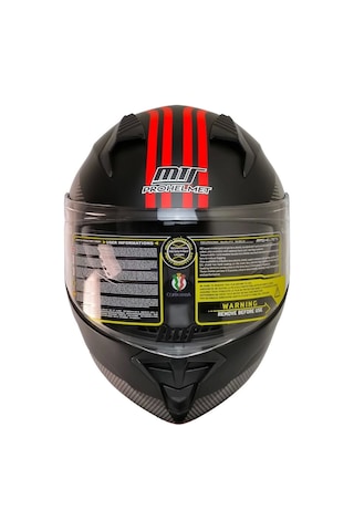 Mts 966 WX20 Red Çene Açılır Kask Kırmızı - Mat Siyah