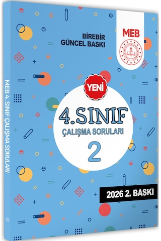 2026 MEB İlkokul 4.Sınıf Çalışma Soruları 2 Tüm Dersler Kazanım Pekiştirme Kitabı BASKI ÜCRETİ