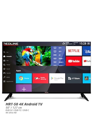 Redline GRT-50 50" 4K UHD Led Google Tv