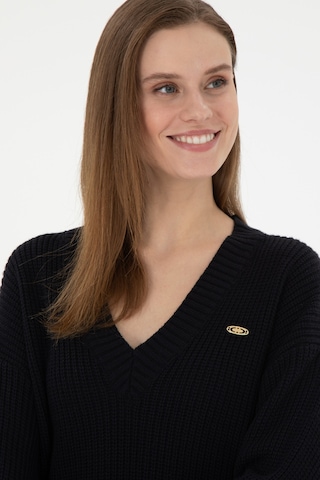 U.S. Polo Assn. Kadın Lacivert V Yaka Kazak 50297120-VR033