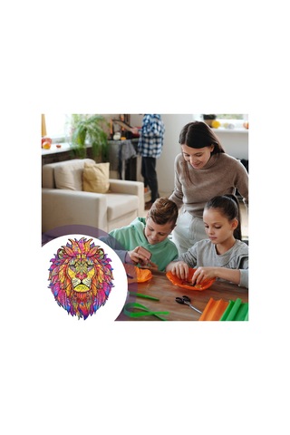 Qingmipy Eğitici Ahşap Hayvan Puzzle Seti - Stres Azaltıcı Zeka Oyunu 200 Parça