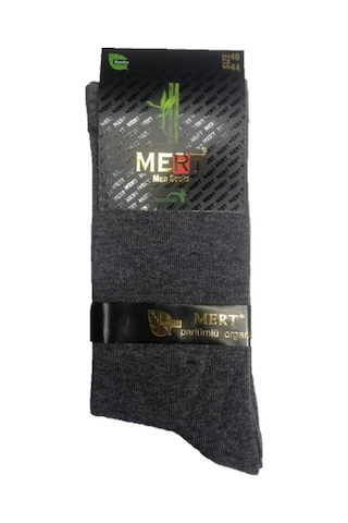 12 Li Paket Mert Erkek Bambu Çorap Karışık Renk Çok Renkli