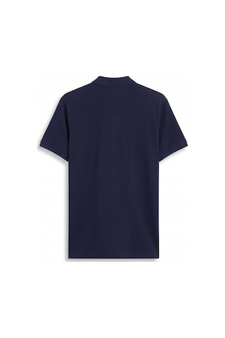 LTB Fermuarlı Pike Polo Yaka Lacivert T-shırt