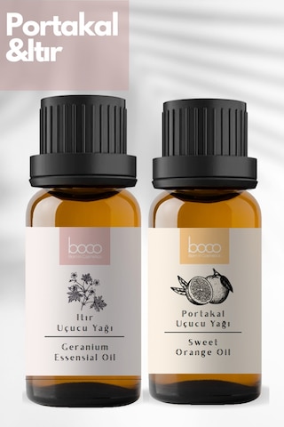 Boco Born In Cosmetics Itır + Portakal Saf Aromaterapi Uçucu Yağı 2 x 10 ML