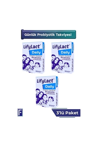 Daily Probiyotik, Prebiyotik, 30 Kapsül , Günlük Probioyotik , 3'lü Avantaj Set