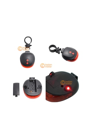 Skyhawk Güvenlik Şeritli Bisiklet Lazer Led Stop Lambası 7 Fonksiyonlu Siyah