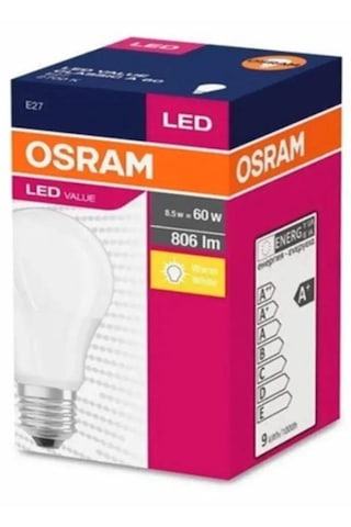Osram Led Value 8,5w Sarı Işık Ampul 10'lu Paket