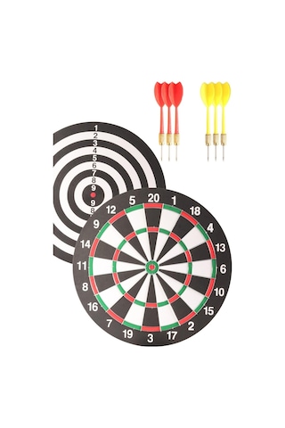 Delta Dart Seti 38 Cm 15 İnç + 6 Dart Oku 6 Gr Hedef Tahtası Sde159