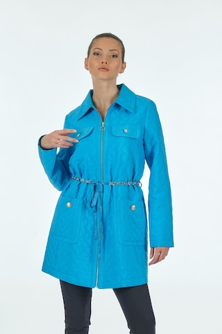 Scl Gömlek Yaka Fermuarlı Mavi Kadın Ceket 2312401001 001