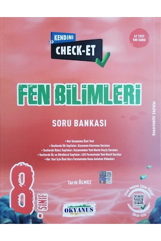 8. Sınıf Kendini Check - Et Fen Bilimleri Tekrar Testleri - Okyanus Eğitim