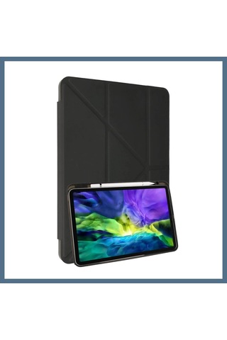 Buradabulabilirsin Apple Uyumlu iPad 10.2 8.nesil Kılıf Kalemlikli Mars Tablet Kılıfı - Koyu Gri Bbz