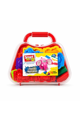 Uniqlion Oyun Hamuru 3 Boyutlu Hayvanlar 18,5x15,5x5cm Kırmızı