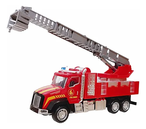 Can-em Oyuncak Pilli Sesli Işıklı Metal Kırmızı Çekbırak Itfaiyeler 16 Cm