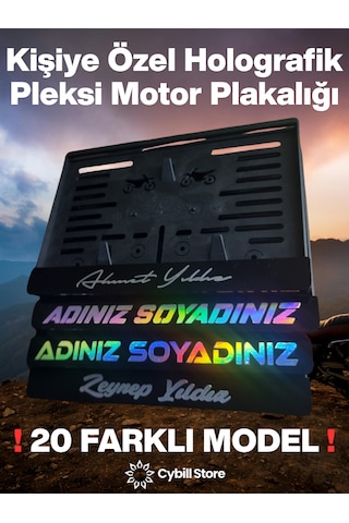 Kişiye Özel Motor Pleksi Plaka Hologram Yazı İstediğinizi Yazdırın