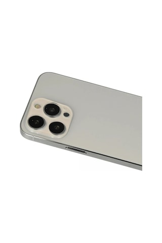 Mey İthalat Apple iPhone Uyumlu, 13 Pro Max Rainbow Kamera Lens Koruma Cam - Rose Gold