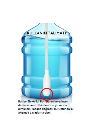 Barley Elektrikli Damacana Su Pompası Adaptörlü 1 Dakikada 18 Litre Su Beyaz - Mavi