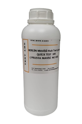 Berlin Mavisi Hızlı Test Çözeltisi Prusya Mavisi -1000 Ml