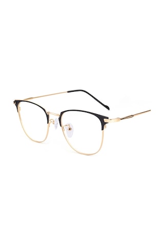 Yaozixa Erkekler İçin Gündelik İş Görüşmeleri Retro Metal Gözlük Çerçevesi - Siyah Altın, Mavi Işık Engelleme Lensli, Moda Ve Fonksiyonel Beyaz