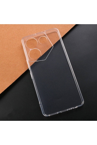 Prolysus Tecno Camon 20 Pro 5g Kılıf Kamera Korumalı Şeffaf Yumuşak Silikon Kılıf