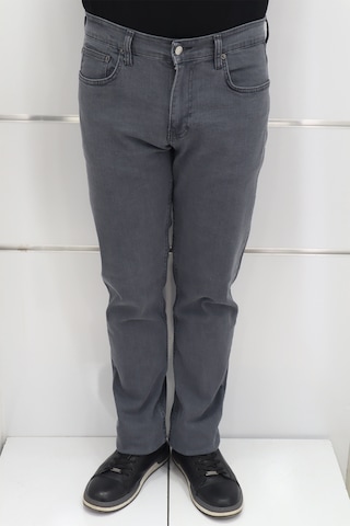 Denim Cartel Dmctekstil Erkek Yüksek Bel Rahat Kesim Boru Paça Jean Pantolon Gri