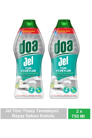 Doa Jel Tüm Yüzey Beyaz Sabun Kokulu Yüzey Temizleyici 750 Ml X 2 Adet 2'li Set