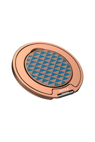 Raptic Freeflow Destiny Serisi 360 Derece Dönebilen Magnetik Ring Stand Telefon Tutucu Gold-mavi
