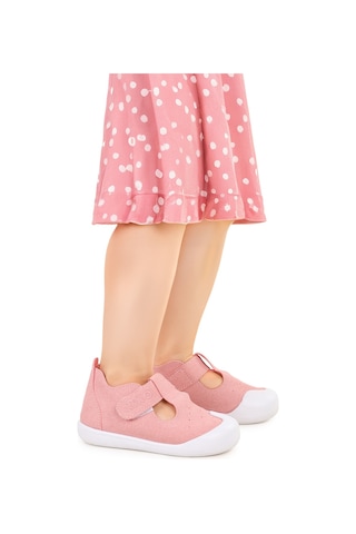 Kiko Kids Elroy Cırtlı Kız Bebek Günlük Ayakkabı Pudra