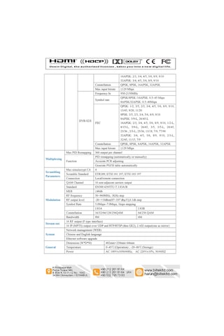 Divisat Dt- 2416 Qam Modülatör - 24 Frekans Giriş 16 Dvb-c Qam