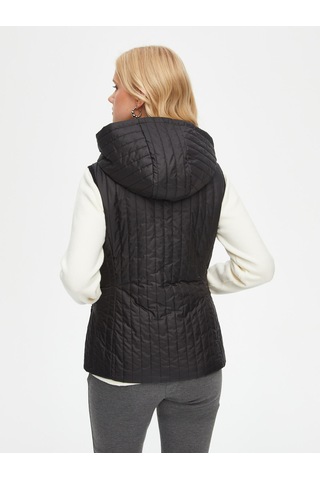 Ray Kapitoneli Kapüşonlu Kapitone Yelek 69450 U6945010 Siyah