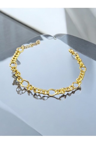 Bayan Çelik Bileklik Kararma Yapmaz Gold