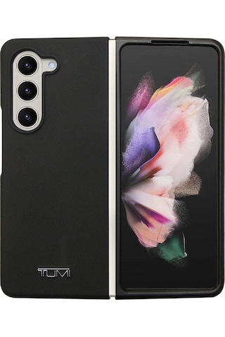 Galaxy Z Fold 5 Uyumlu Kılıf Tumı Liquid Silikon Metal Logo Dizayn Lisanslı Kapak Siyah