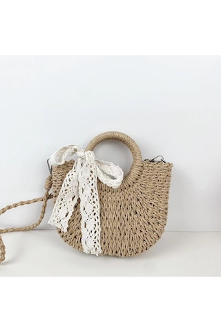 Yeni El Yapımıhasırçanta Kadınçantasıkahverengi Kahverengi