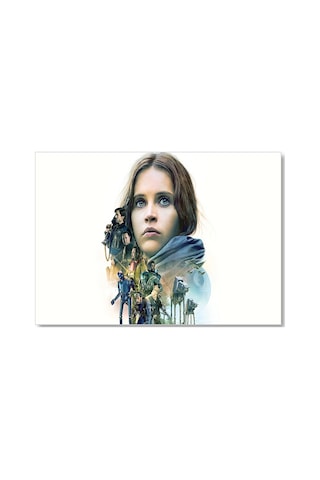 Cakasepetim Star Wars Rogue One Felicity Jones Ahşap Mdf Tablo