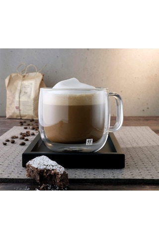 Zwilling 395001130 Çift Camlı 2'Li Kulplu Cappucino Bardağı