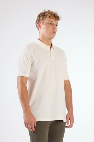 Dufy Beyaz Polo Yaka Pamuklu Düz Renk Slim Fit Erkek T-shirt Beyaz