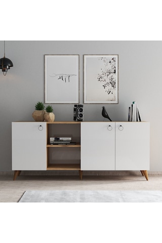 Tanmob Buse Konsol Çam - Beyaz - Ksl0303