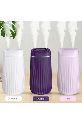 Novahub 1l Usb Beyaz 2 Püskürtmeli Sessiz Nemlendirici - Led Gece Lambası, Otomatik Kapanma