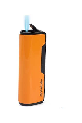 Conquistador Tek Torch Pürmüz Sarı Siyah Metal Puro Çakmağı Cnq-033
